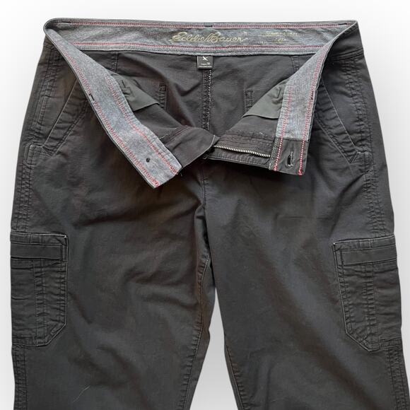 Eddie Bauer Women's Gray Lightweight Ripstop Slightly Curvy Crop Pants Size 10 - Picture 12 of 16